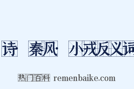 诗·秦风·小戎反义词是什么意思的图片